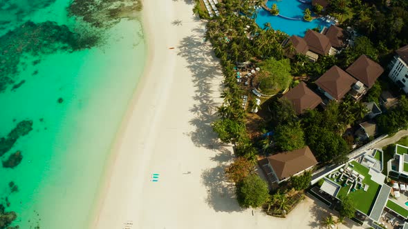 Boracay Island with White Sandy Beach Philippines