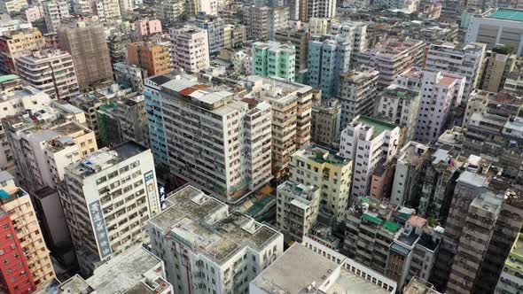 Top view of Hong Kong city