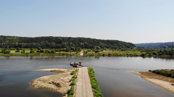 Ferry crossing over.