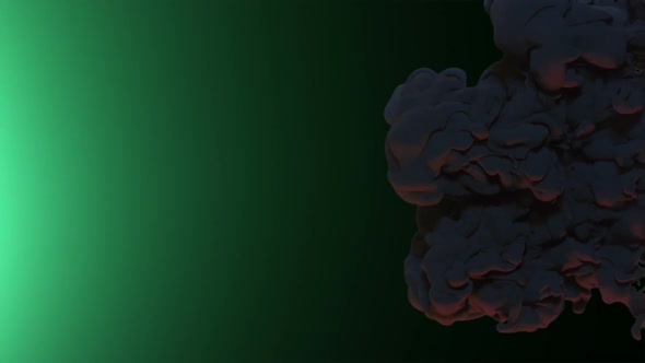 Blue ink in water, Slow Motion alt