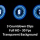 Countdown clips with Transparent Background. - VideoHive Item for Sale
