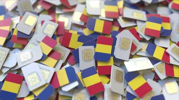 SIM Cards with Flag of Romania