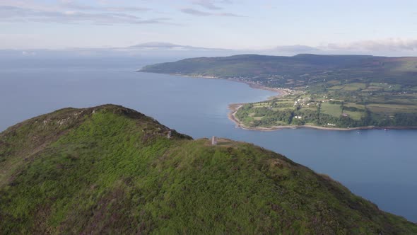 The Summit of The Holy Isle in Scotland Overlooking the Firth of Clyde