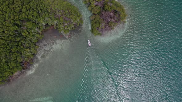 pool in the ocean aerial cayo mata la gata in lajas, puerto rico