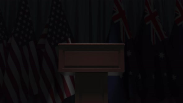 Flags of Australia and the USA