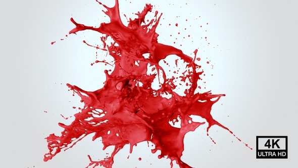 Abstract Red Paint Splash 4K alt