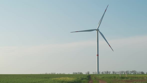 Big Wind Generator Rotating