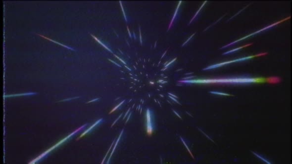 4K Abstract VHS retro cosmic background