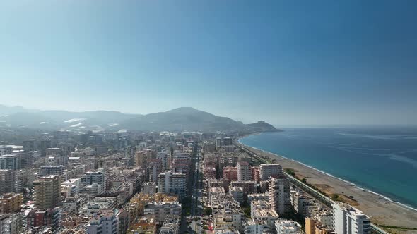 Mahmutlar Aerial view 4 K Turkey Alanya