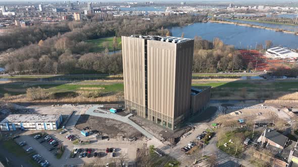 Datacenter Tower in Amsterdam Science Park Large Computing Infrastructure Server Internet and Data