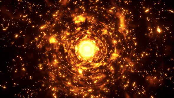 Abstract Sparkling Sun Flare Effect Tunnel 4K 02