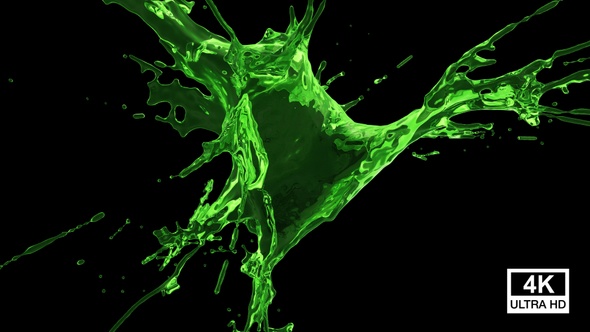 Green Color Water Drops Splash V2 alt