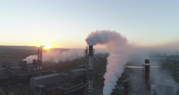 Emission to the Atmosphere from Industrial Pipes. Smokestack Chimneys