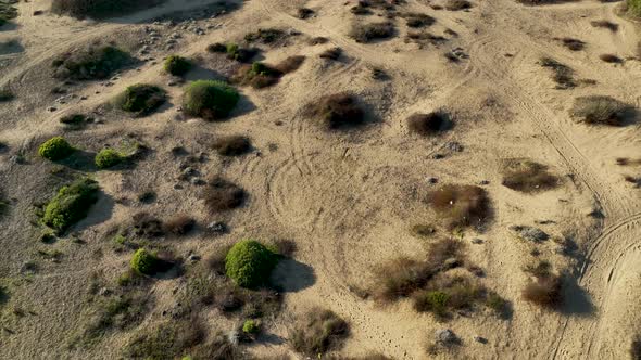 Texture of dust aerial view 4 K Turkey Side