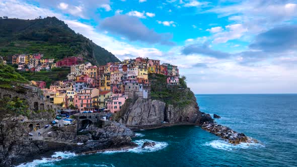 Manarola Village Timelapse, Cinque Terre, Liguria, Italy