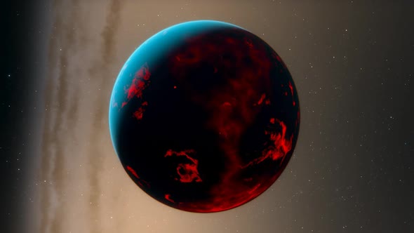 Space Background - Rocky Exoplanet