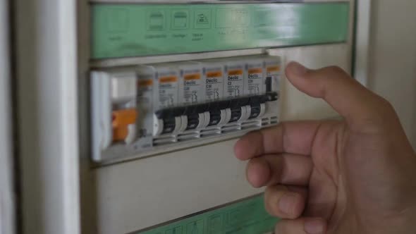 Light Engineer Turning Off Light in Theatre Stage Before Start of Performance