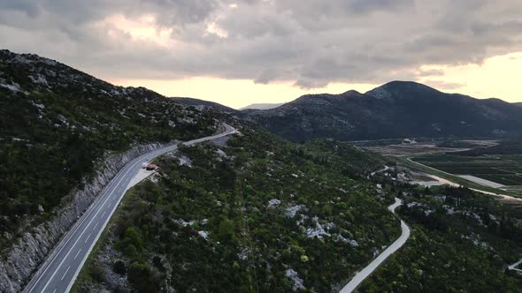 Flying the drone over the Tustevac mountains in Croatia.