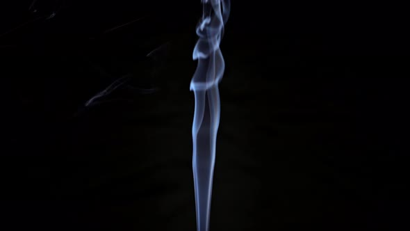 Smoke From Extinguished Candle After Meditation in Studio