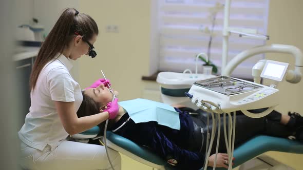 Woman at the Dentist Smiling