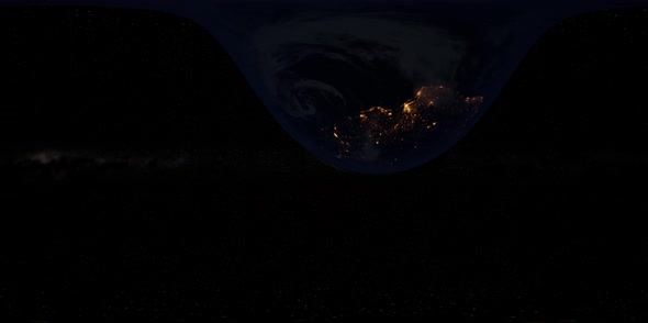 VR 360 Earth and Sun From Space alt