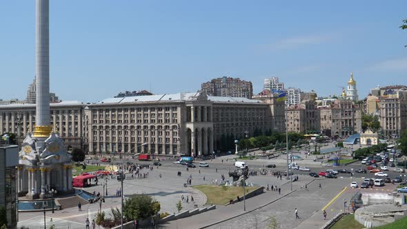 The Independence Square (Maidan Nezalezhnosti) in Kiev 