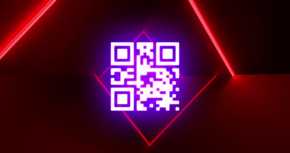 Flickering white QR code 