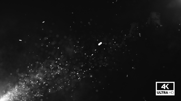 Flying White Smoke Particles Embers Video Footage 4k Background V5