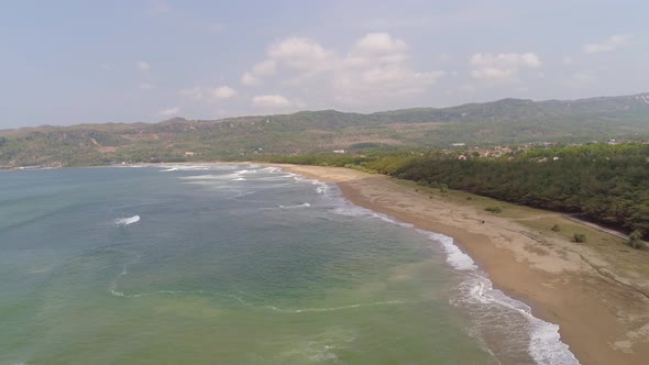 Sandy Beach in Tropical Resort