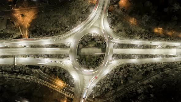 Roundabout Traffic From Above