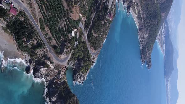 Sea Near the Coast  Aerial View of the Coastal Seascape