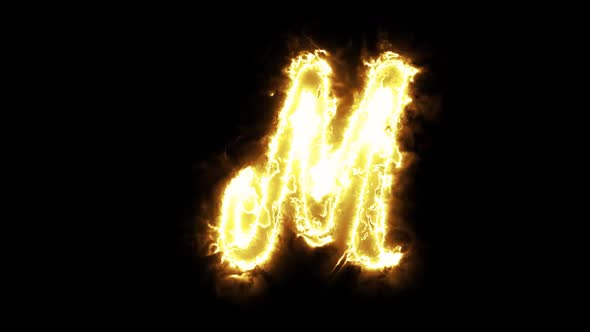 Burning Letter M
