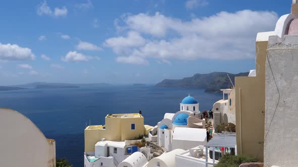 View of Oia town on Santorini island