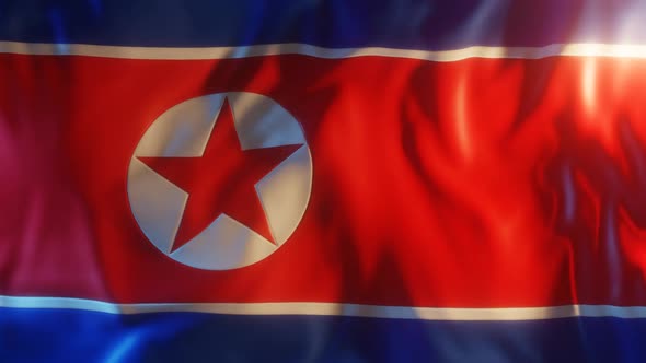 North Korea Flag with Edge Bump