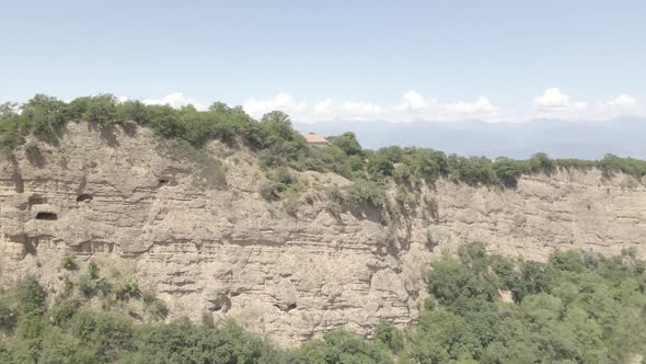 Aerial view of Saint Shio monastery in Telavi, Georgia 2021