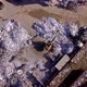 Aerial view topdown claw crane loader handling metal waste - VideoHive Item for Sale