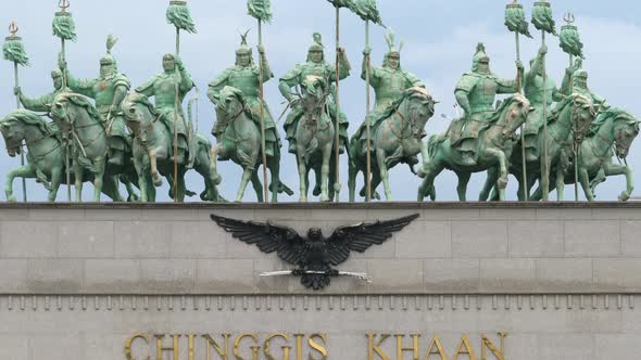 Equestrian Statue of Great Warrior Genghis Khan in Ulaanbaatar Mongolia