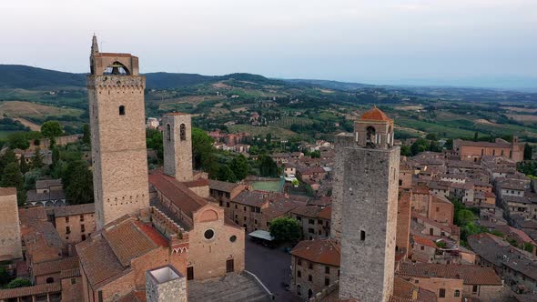 Aerial view of San Gimignano, Tuscany