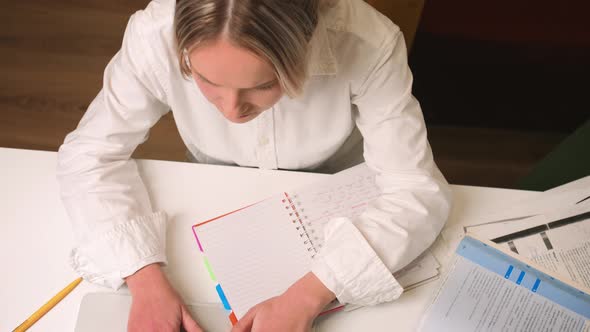 Close Up Woman Working with Laptop Online Distance Education Video Call Conference