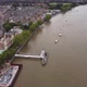 Drone View of Putney Pier on the Thames Near the Bridge - VideoHive Item for Sale