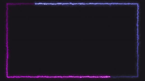 Abstract Background Neon Led Fire Glowing Rectangle Border Magenta and Blue Frame alt