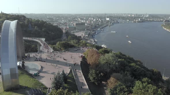 Kyiv, Ukraine. Podil District. Aerial View