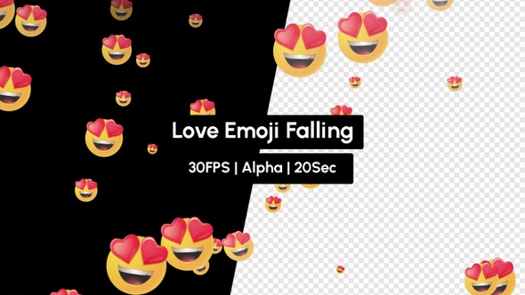 Love React Emoji Falling