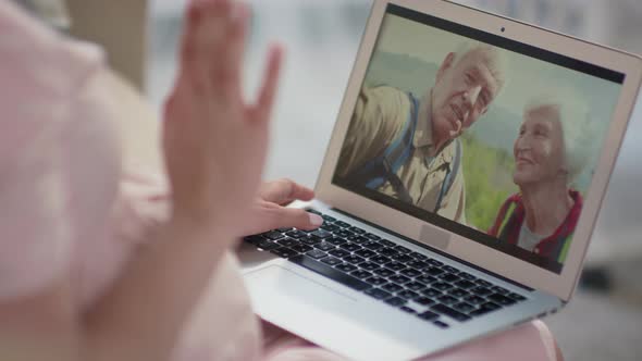 Video Chat With Senior Couple