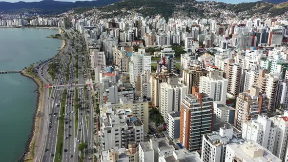 Florianopolis Beach Brazil. International tourism landmark.