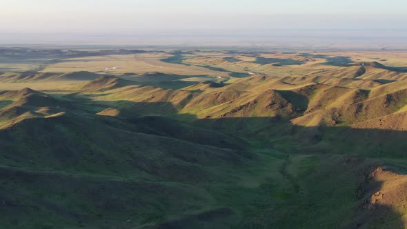 Aerial View of Mountains in Yol Valley Mongolia