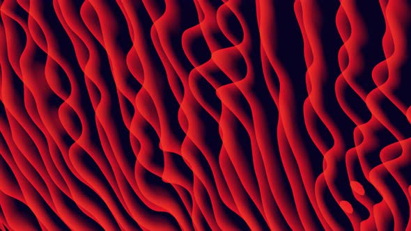 Abstract Red Color Wavy Colorful Stripes Background