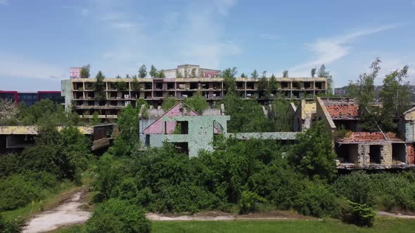 Destroyed and Abandoned Buildings in Sarajevo 4K