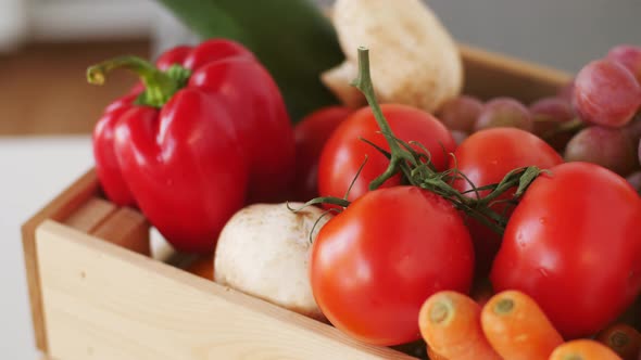 Wooden Box of Fresh Ripe Vegetables 6