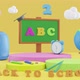 Back to school 3d background - VideoHive Item for Sale